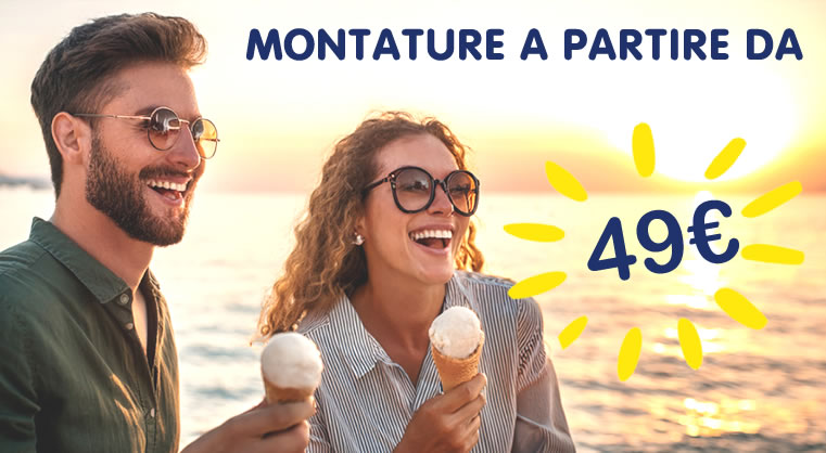 Occhiali online con montature a partire da 49€